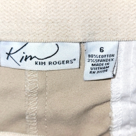 Khakis Pants beige tan stretch lightweight size 6 Straight Leg Pockets Normcore - Picture 5 of 5